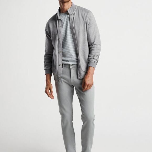 Peter Millar 2XL Baldwin Cotton Cashmere Knit Jacket - Gray - Picture 2 of 4